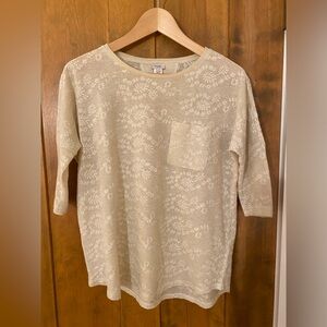 Women’s Cream Lace-like t-shirt